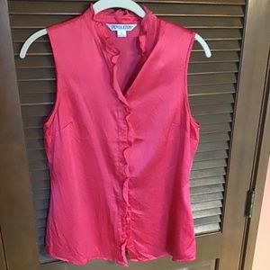 Pendleton Sleeveless Silk and Cotton Blouse